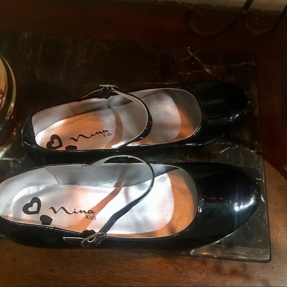 NINA kids NEW Patent look Girls Size 31/2  Heels - Picture 2 of 11